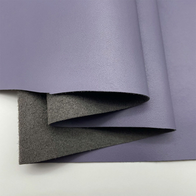 สีเทามะนาว Litchi Pattern Upholstery PVC Leather Material 1.55mm Thick