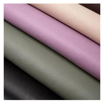 ผ้าหนัง Faux หนังผ้าไมโครไฟเบอร์เคลือบ Pu สำหรับกระเป๋าถือ